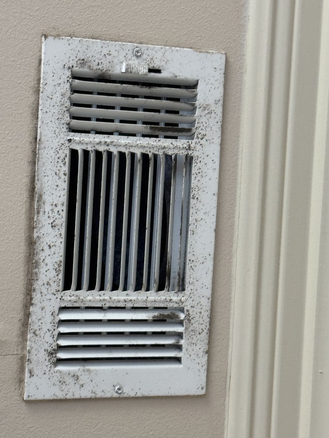 Spotting on a wall air vent cover